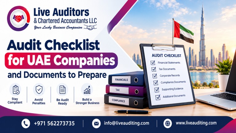 Audit checklist for UAE companies with financial, tax, corporate, compliance and supporting documents.